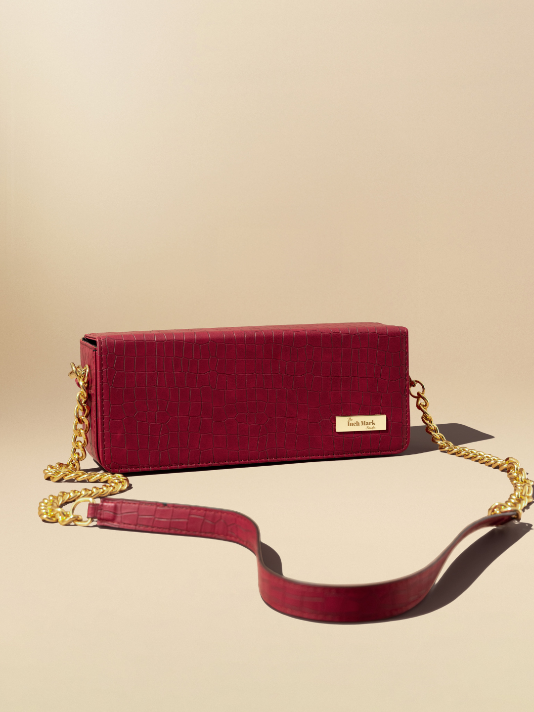 Rose Rust Red Box Bag