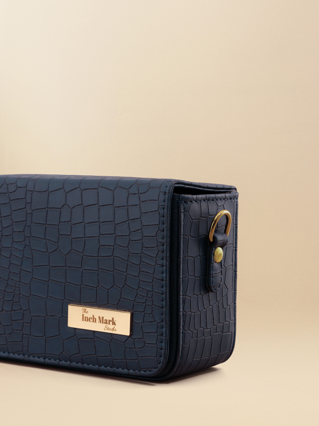 Reese Navy Blue Box Bag