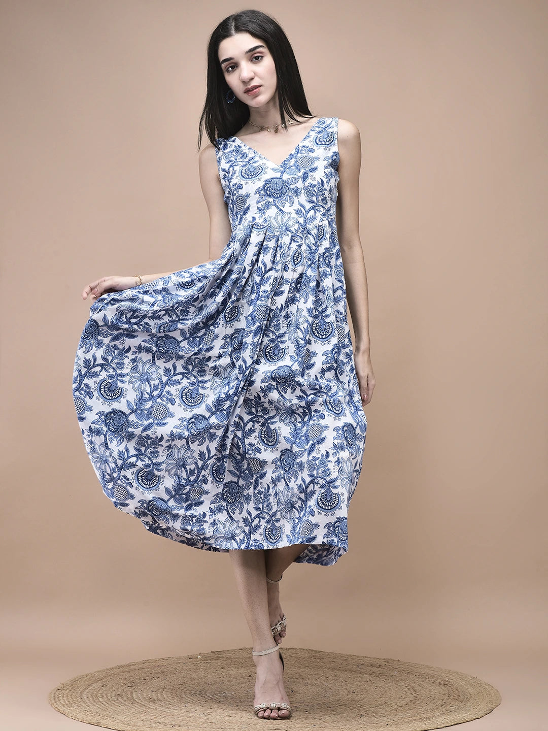 Orchid Indigo Midi Dress