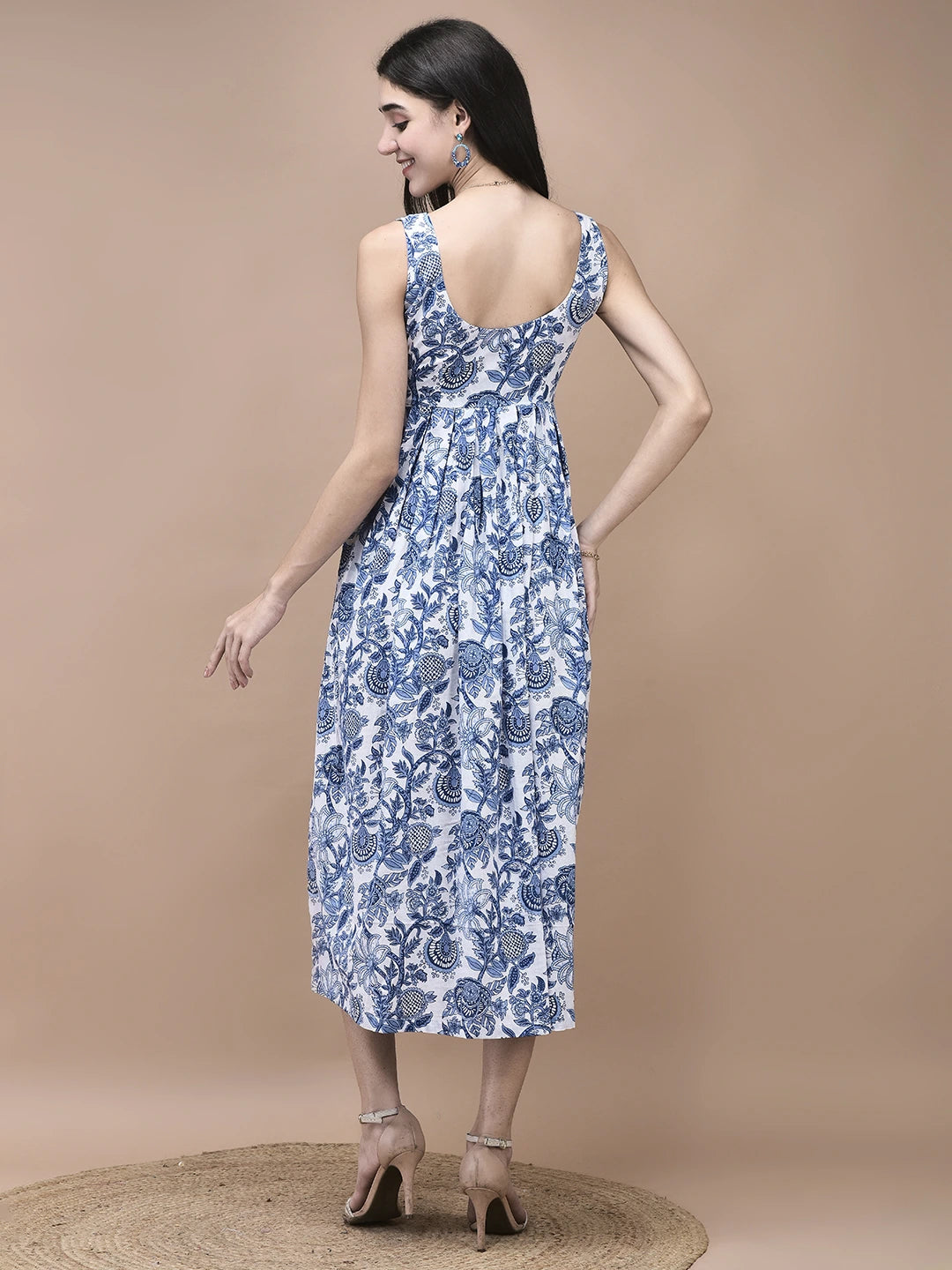 Orchid Indigo Midi Dress