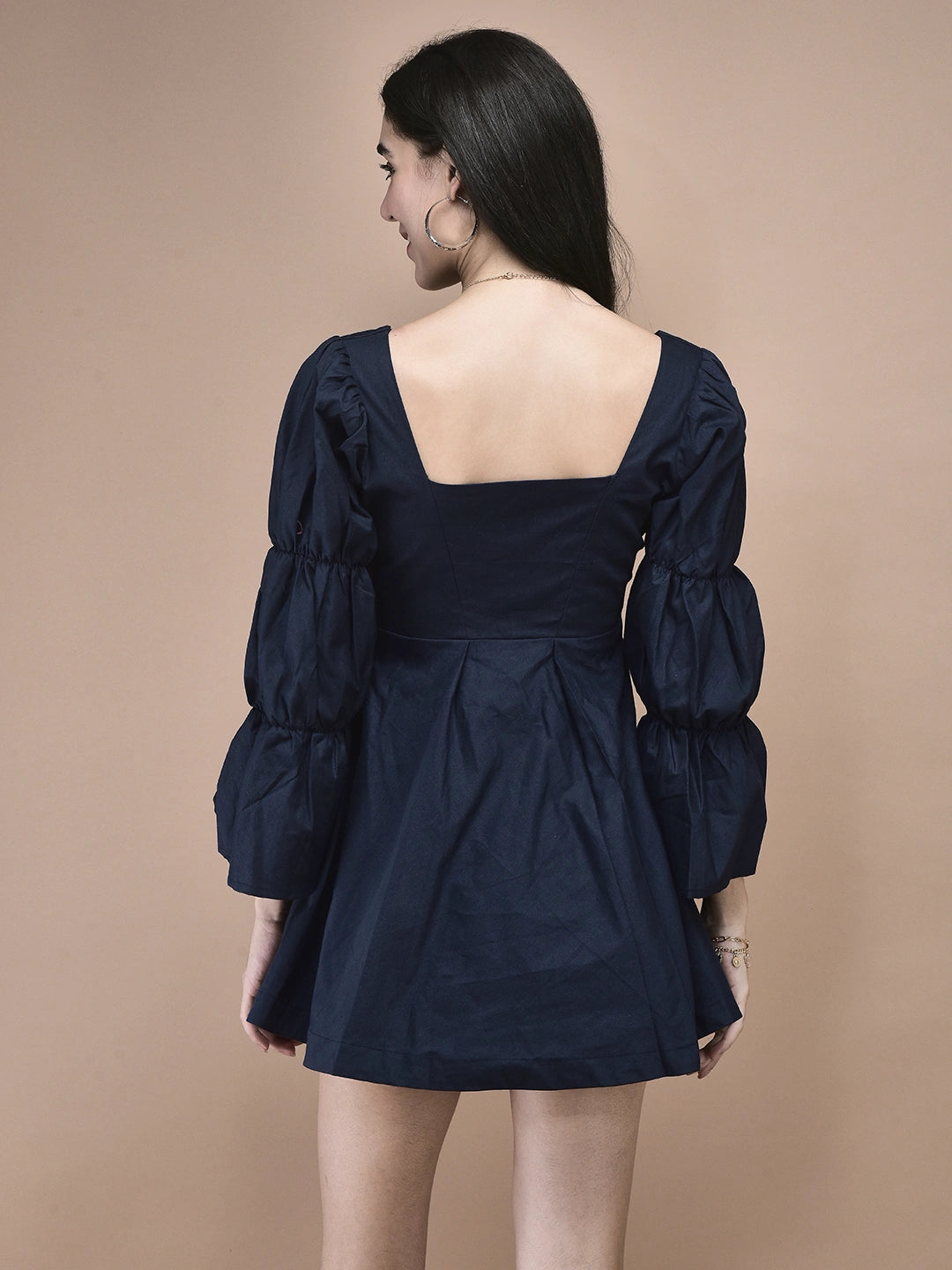 Lucy Navy Blue Fit & Flare Mini Dress