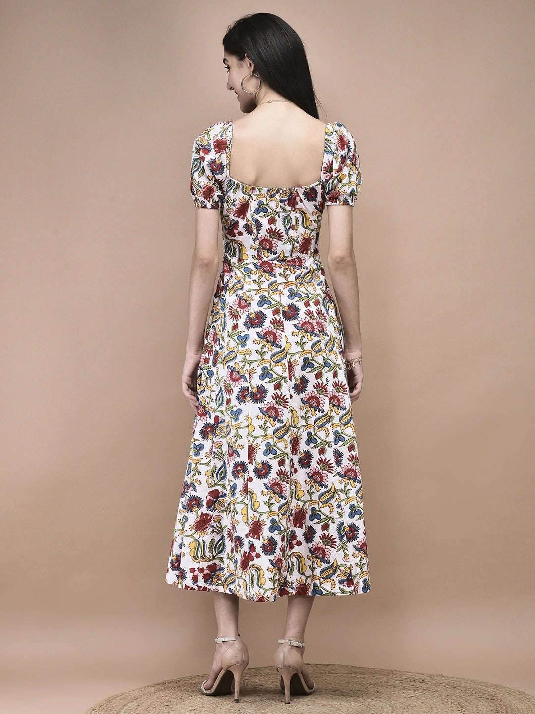 Peony Garden Slit Dress