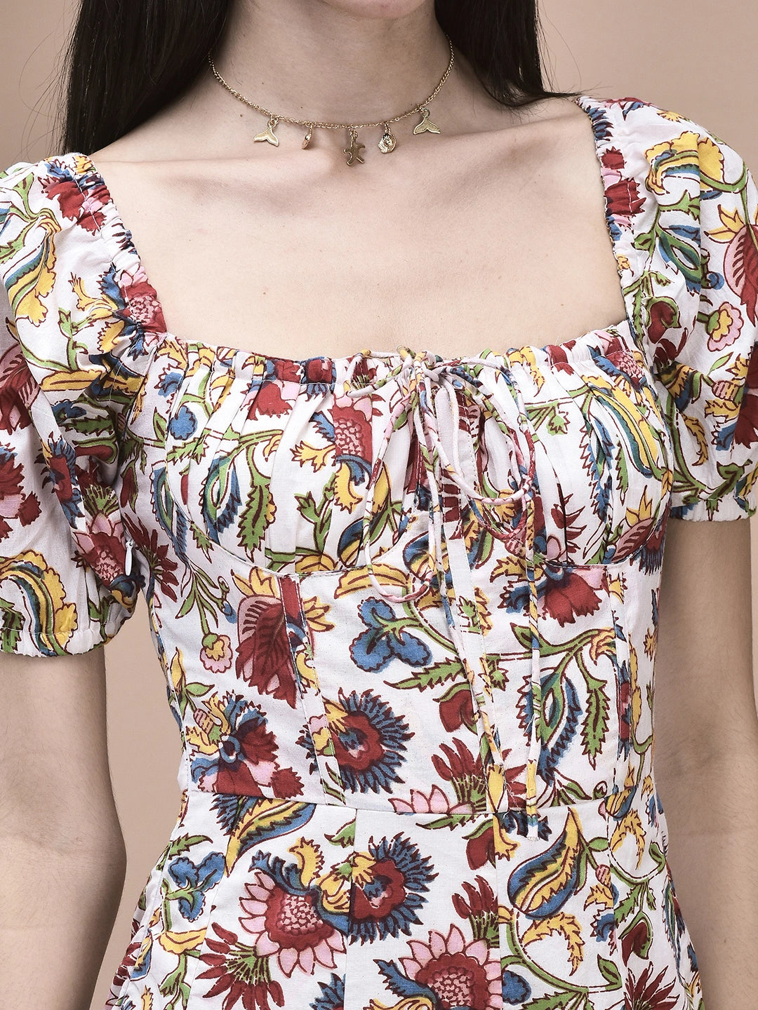 Peony Garden Slit Dress