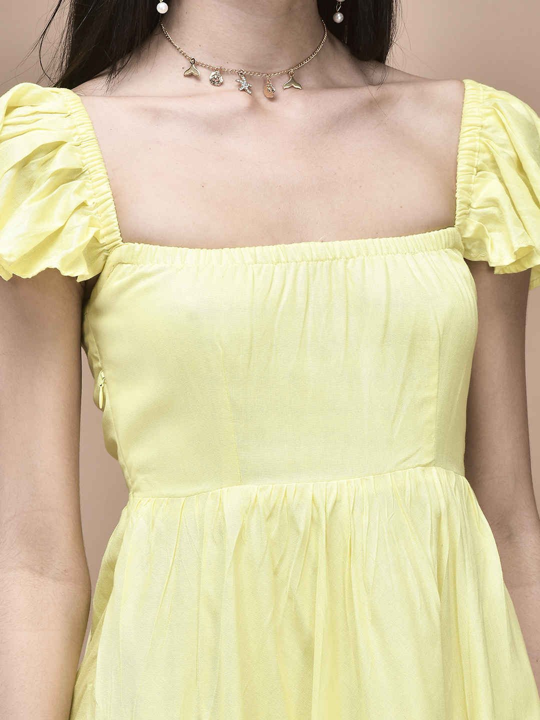 Camila Lemon Drop Ruffle Dress