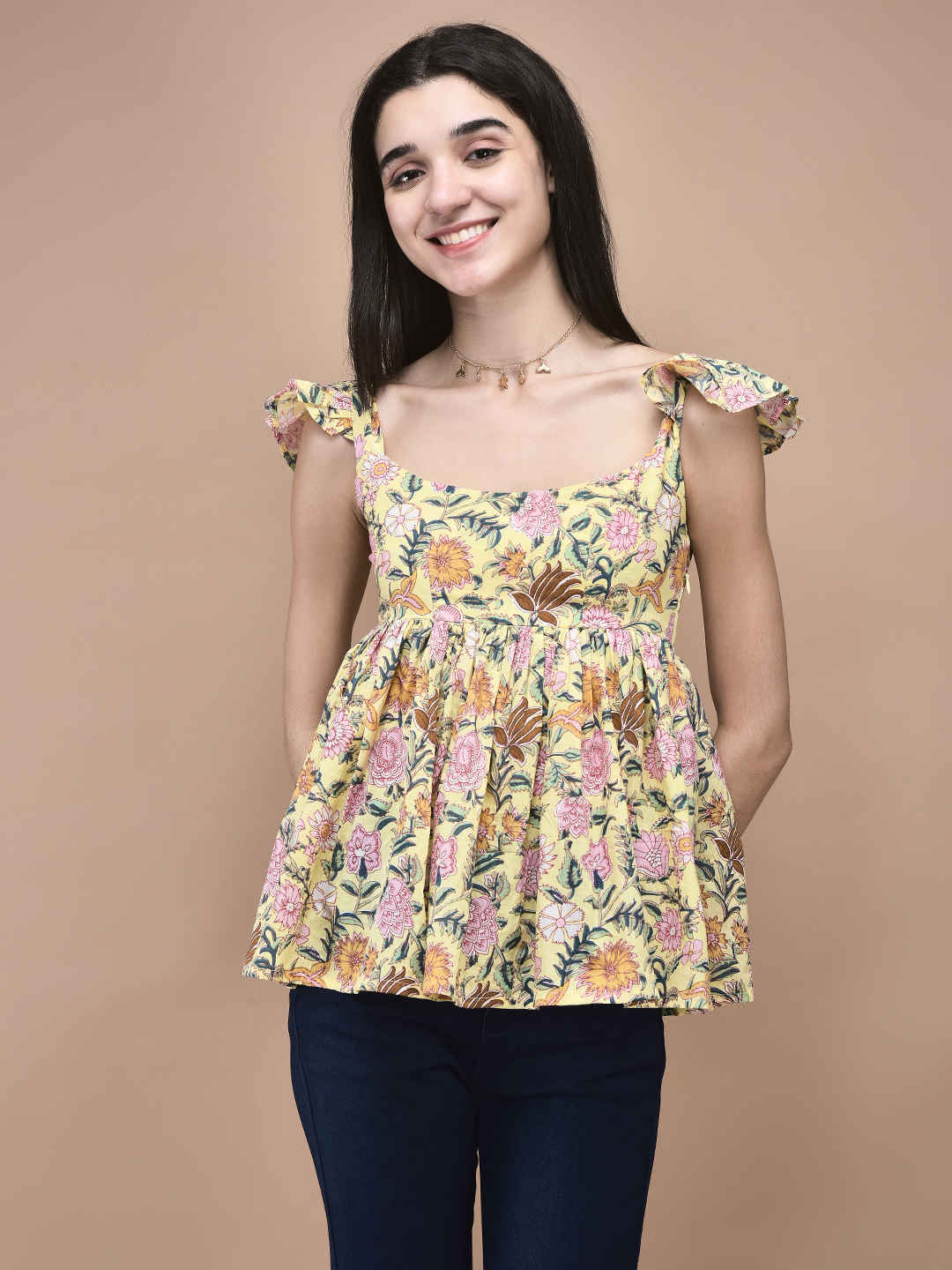 Hyacinth Peplum Top