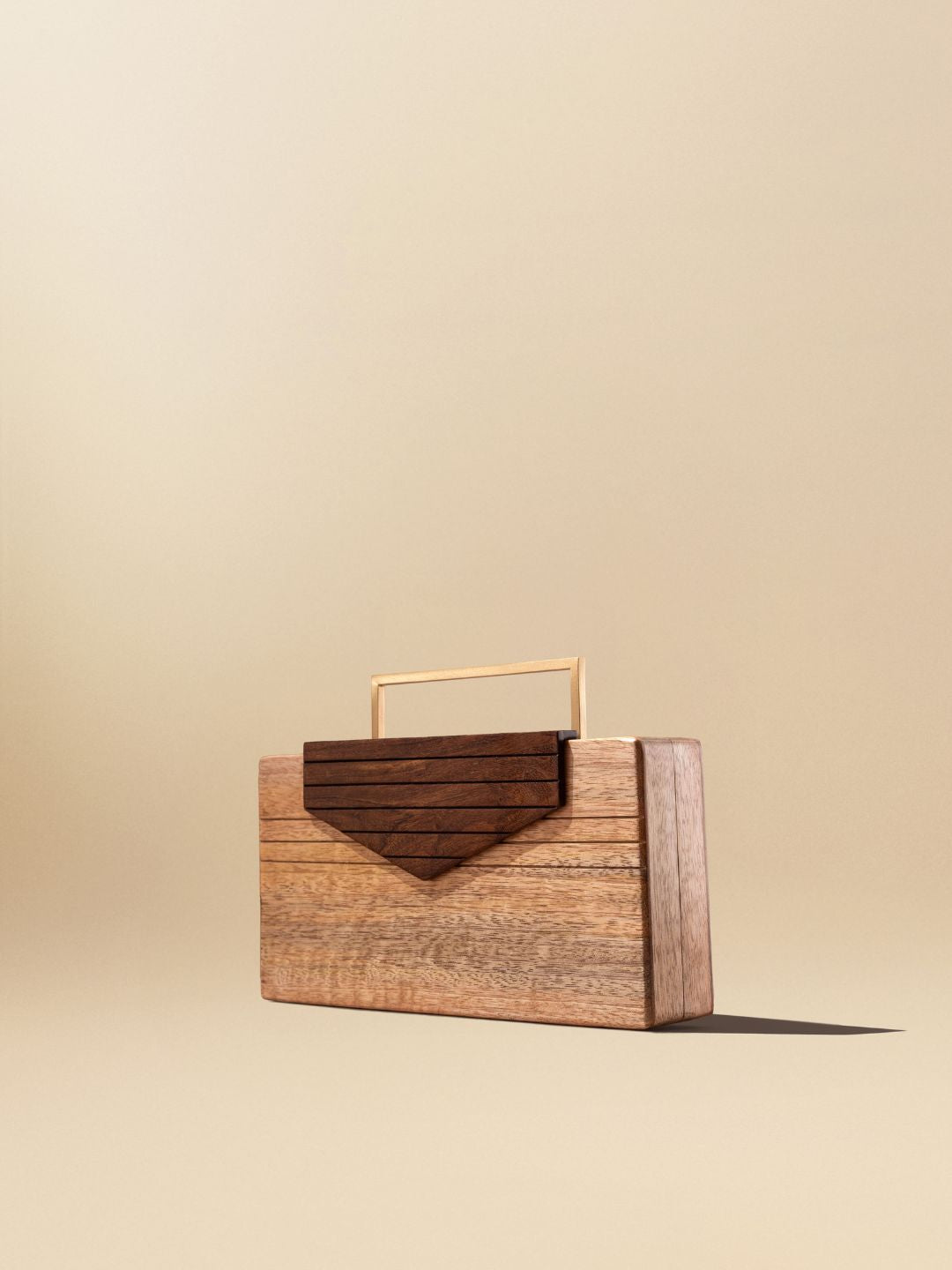 Rustic Wooden Clutch Bag