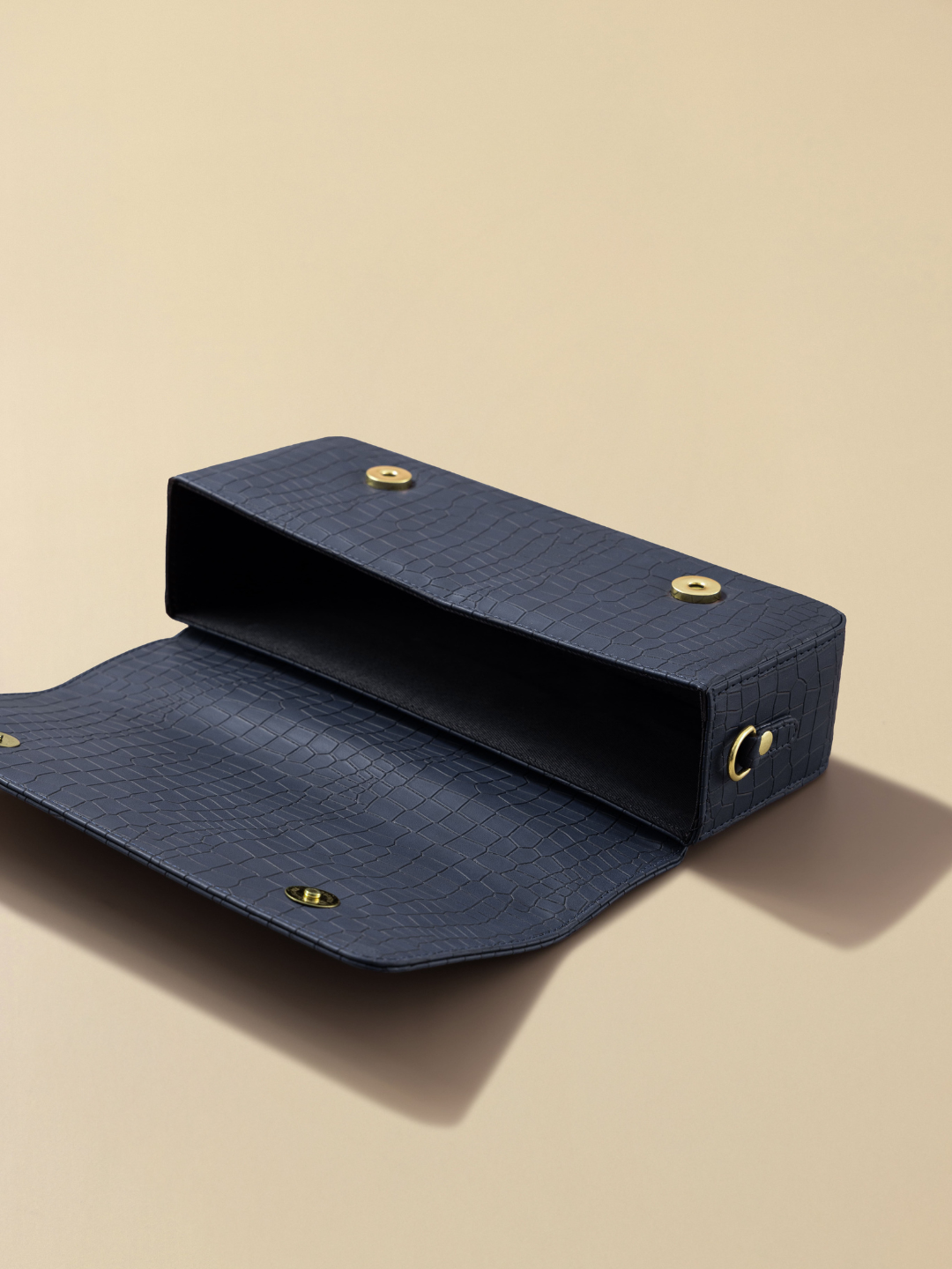 Reese Navy Blue Box Bag