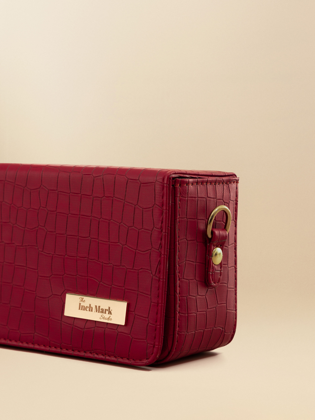 Rose Rust Red Box Bag