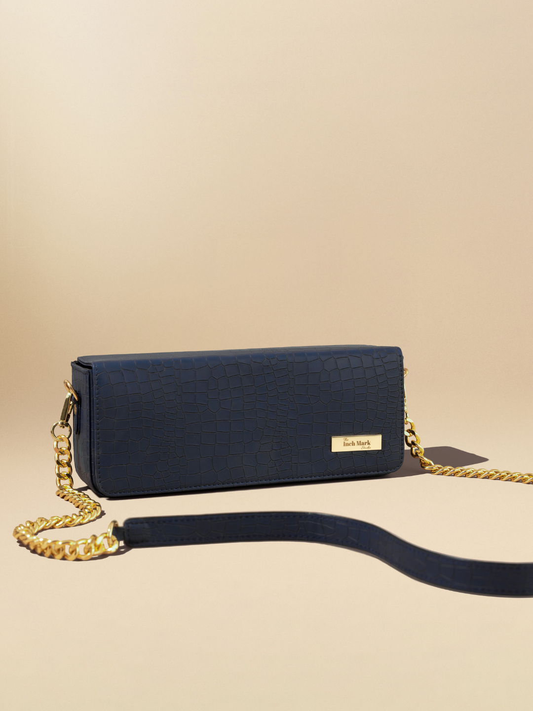 Reese Navy Blue Box Bag