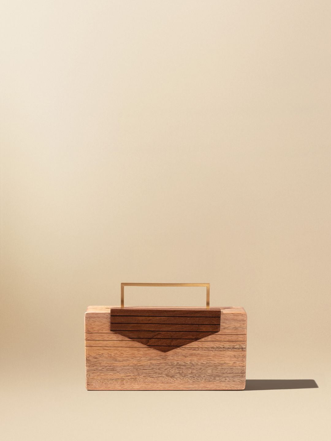 Rustic Wooden Clutch Bag