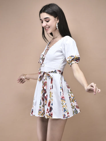 Emily Tie-Up Mini Dress