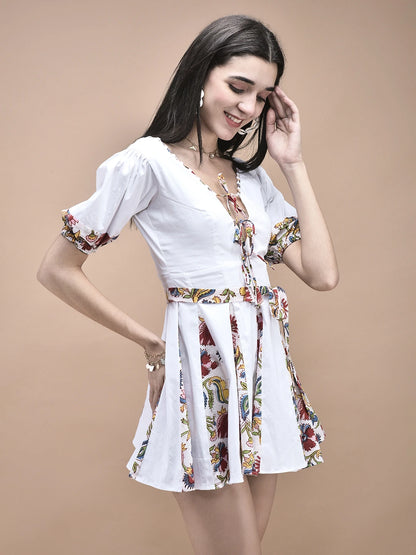 Emily Tie-Up Mini Dress