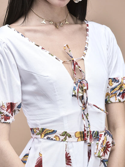 Emily Tie-Up Mini Dress