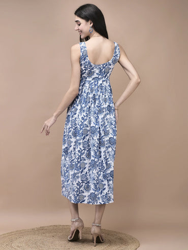 Orchid Indigo Midi Dress