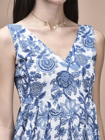 Orchid Indigo Midi Dress
