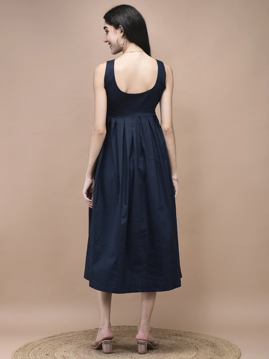 Nora V-Neck Empire Midi Dress