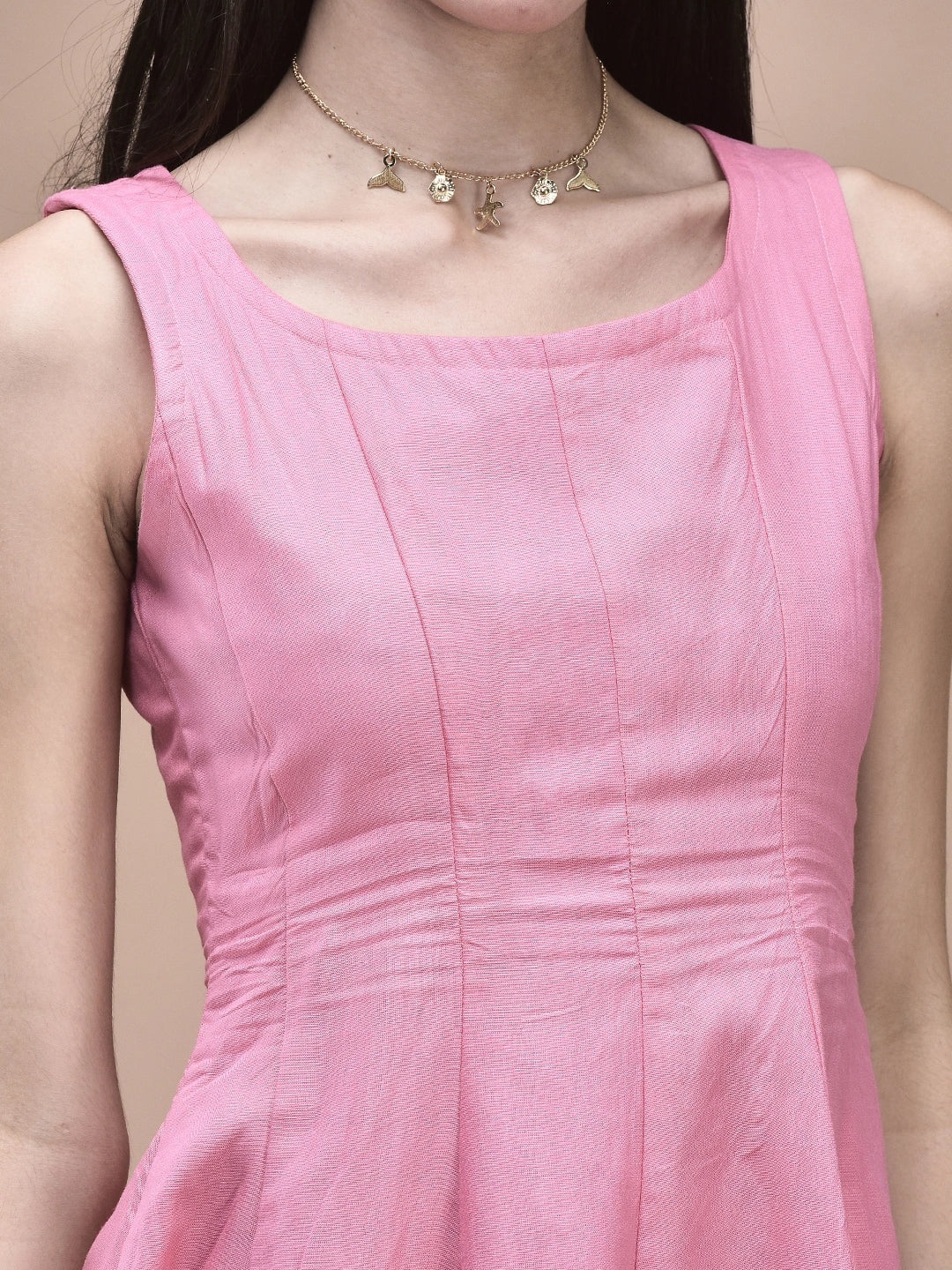 Emma Blush Charm Fit & Flare Dress