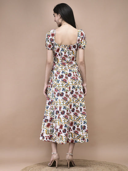 Peony Garden Slit Dress