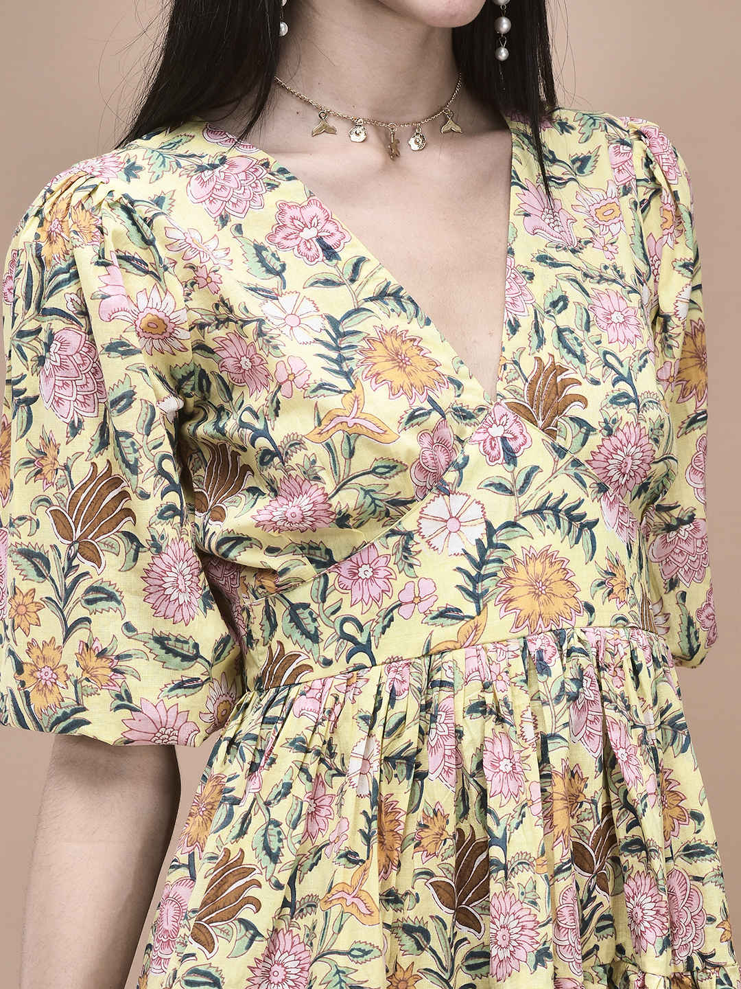 Daisy Yellow Mini Sundress