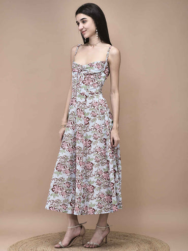 Daffodil Blue Midi Dress