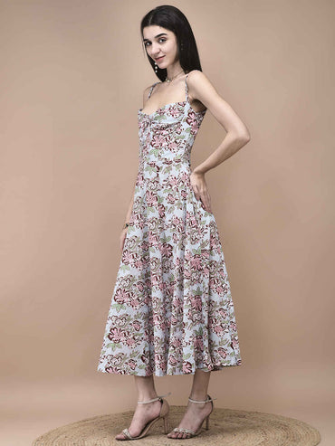 Daffodil Blue Midi Dress
