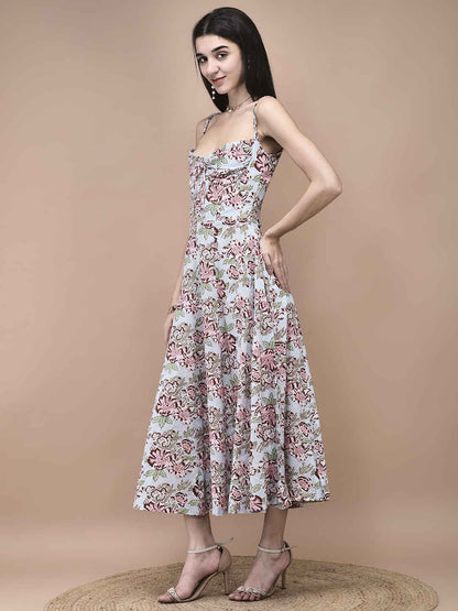 Daffodil Blue Midi Dress