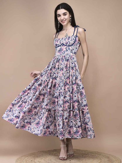 Iris Bloom Tiered Maxi Dress