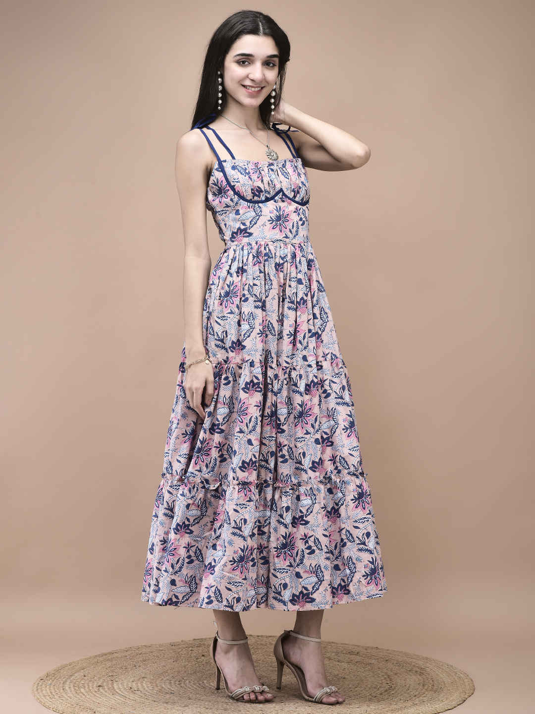 Iris Bloom Tiered Maxi Dress