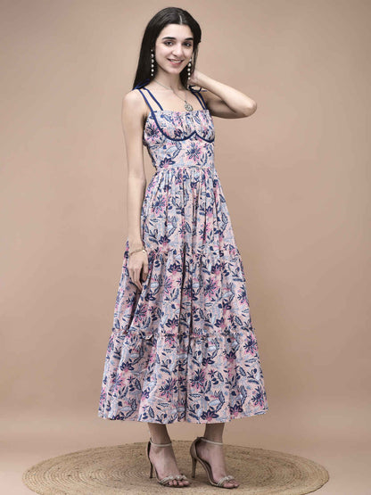 Iris Bloom Tiered Maxi Dress