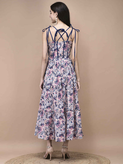 Iris Bloom Tiered Maxi Dress