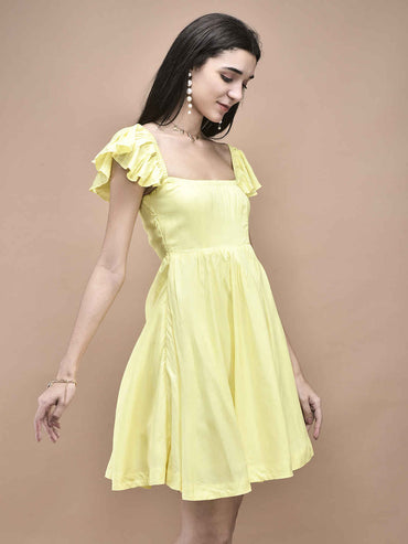 Camila Lemon Drop Ruffle Dress