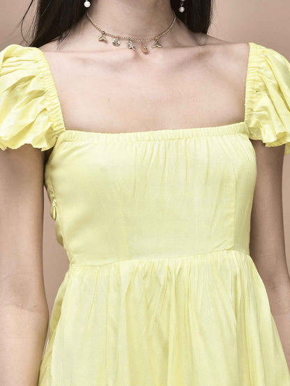Camila Lemon Drop Ruffle Dress
