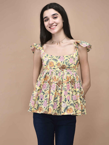 Hyacinth Peplum Top