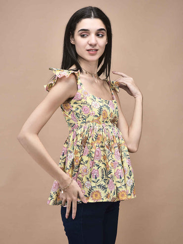 Hyacinth Peplum Top