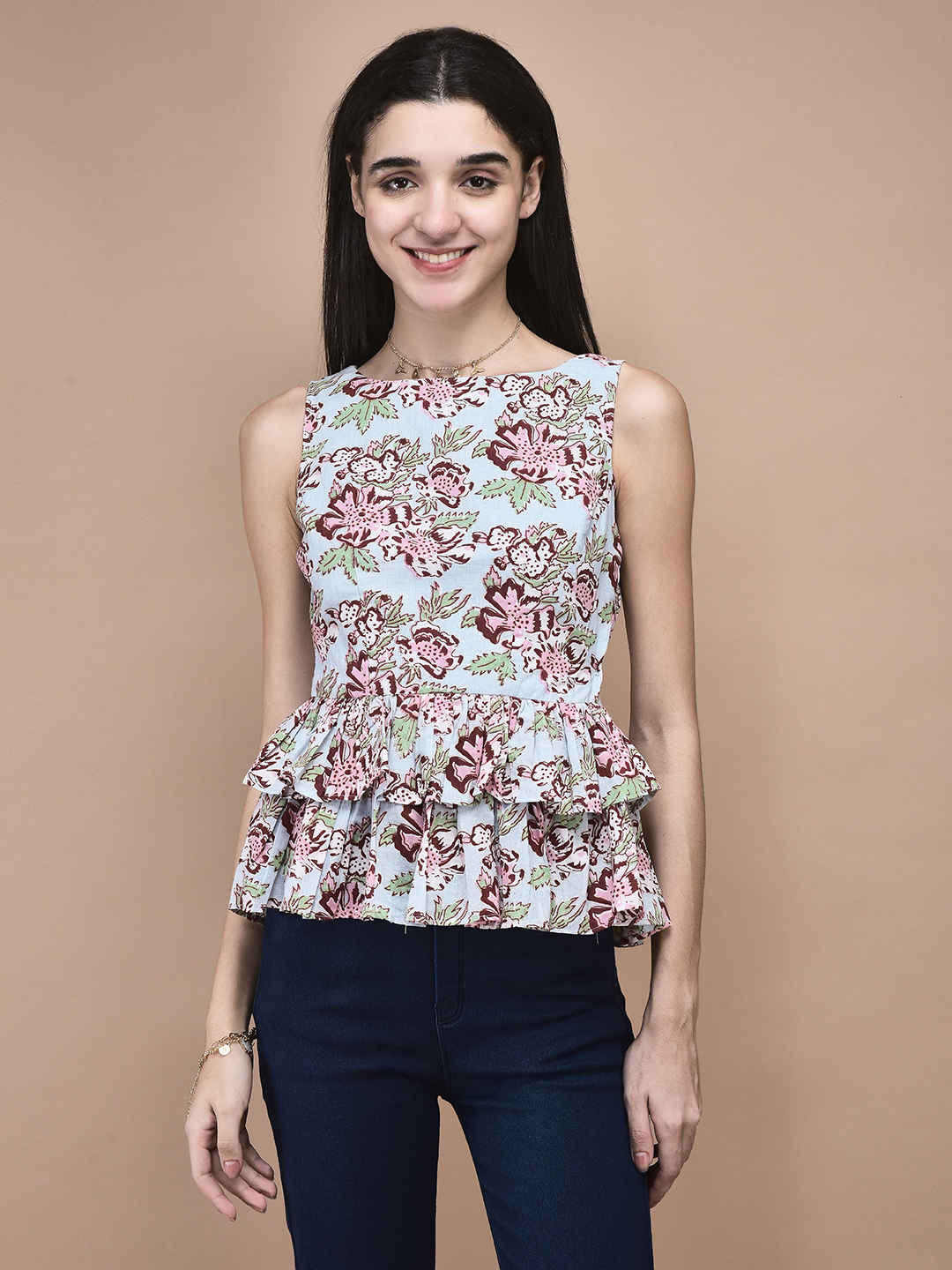 Astilbe Peplum Top