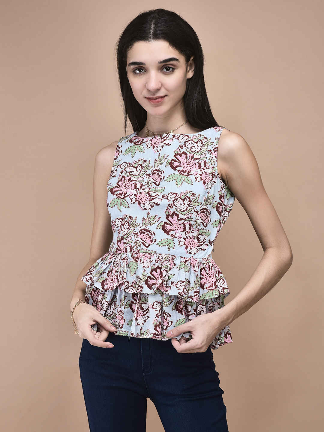 Astilbe Peplum Top