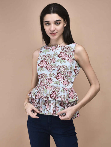 Astilbe Peplum Top