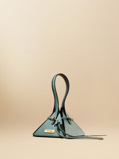 Poppy Sea Green Triangle  Bag