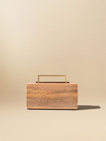 Rustic Wooden Clutch Bag