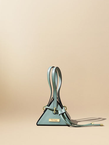 Poppy Sea Green Triangle  Bag