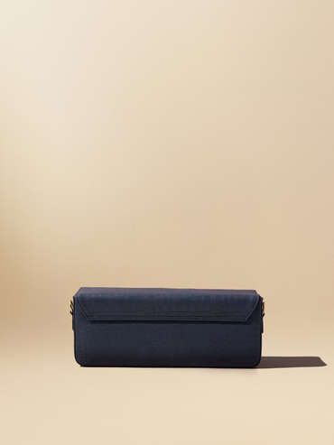 Reese Navy Blue Box Bag