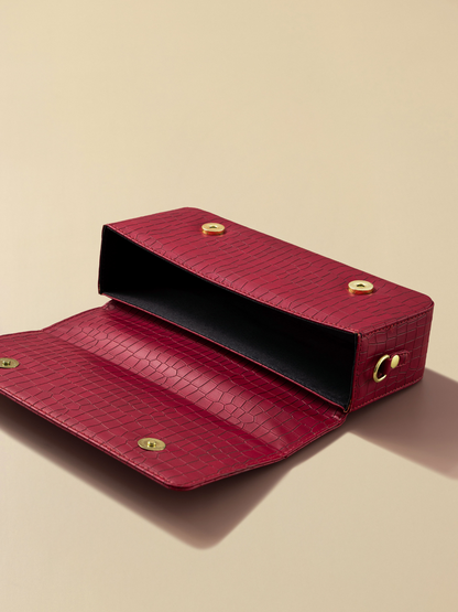 Rose Rust Red Box Bag
